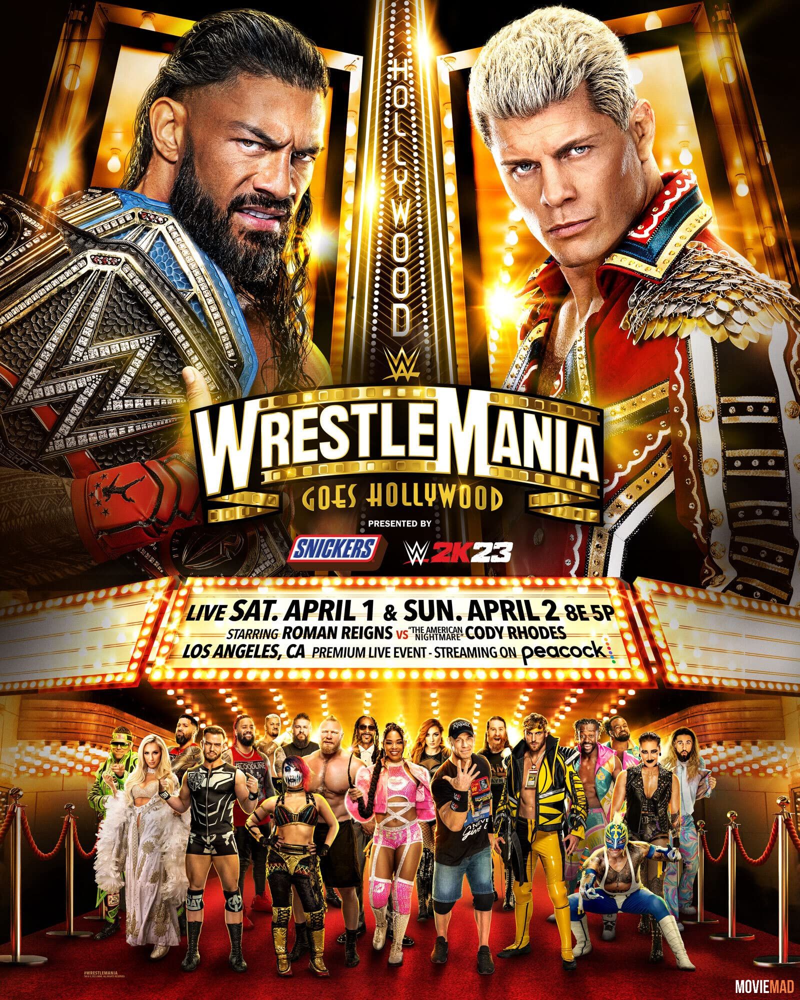 full moviesWWE WrestleMania – 1st April (2023) (Part 1) English Full Show HDTV 720p 480p